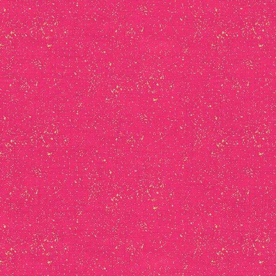 Makower Fabric | Luxe | Metallic Linen Texture | Cerise Pink