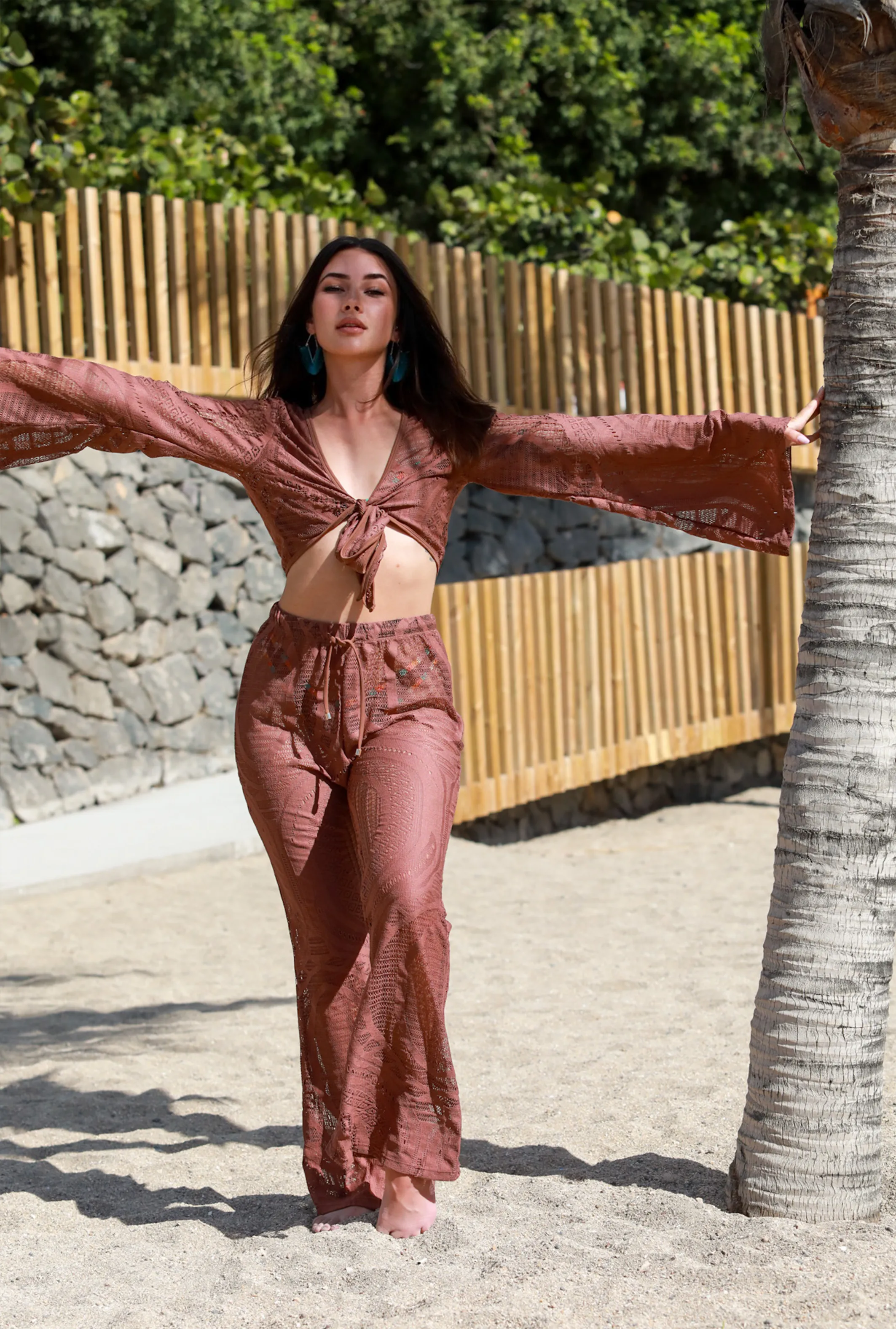 Martinique Beach Trouser - Chocolate Brown