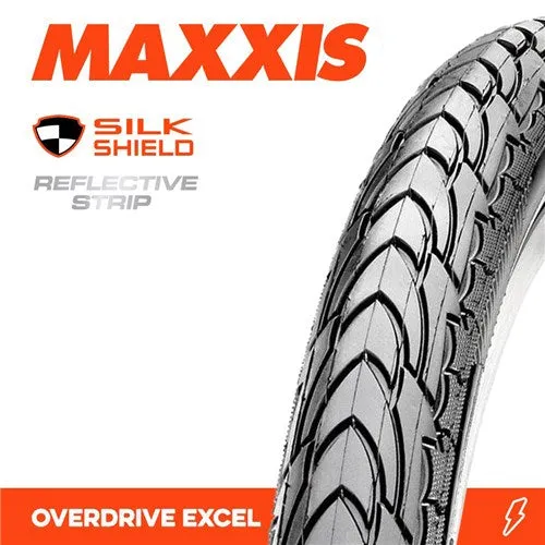 Maxxis Overdrive Excel Silkshield 700 X 35 60tpi Wire Bead Tyre