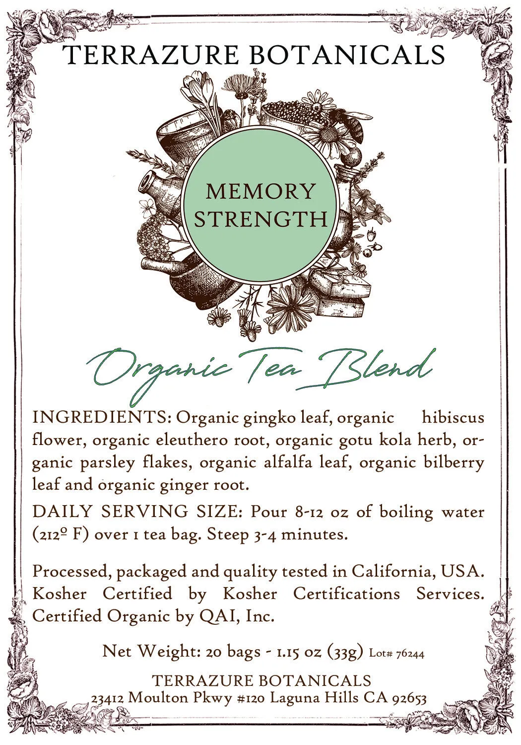 MEMORY STRENGTH Tea
