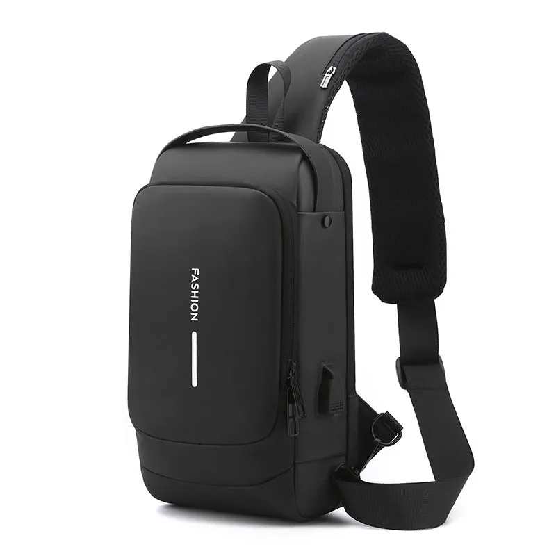 Men's Elegant Beautiful Charging Commuter Waterproof Men's Chest Bags