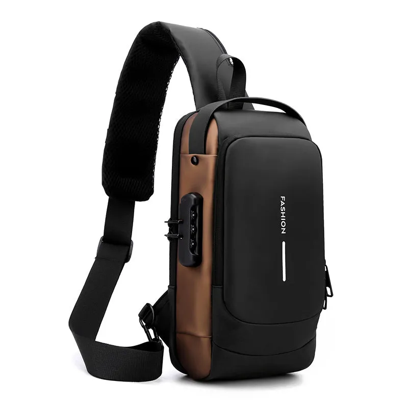 Men's Elegant Beautiful Charging Commuter Waterproof Men's Chest Bags