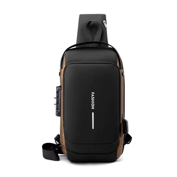Men's Fashion New Charging Commuter Waterproof Men's Chest Bags