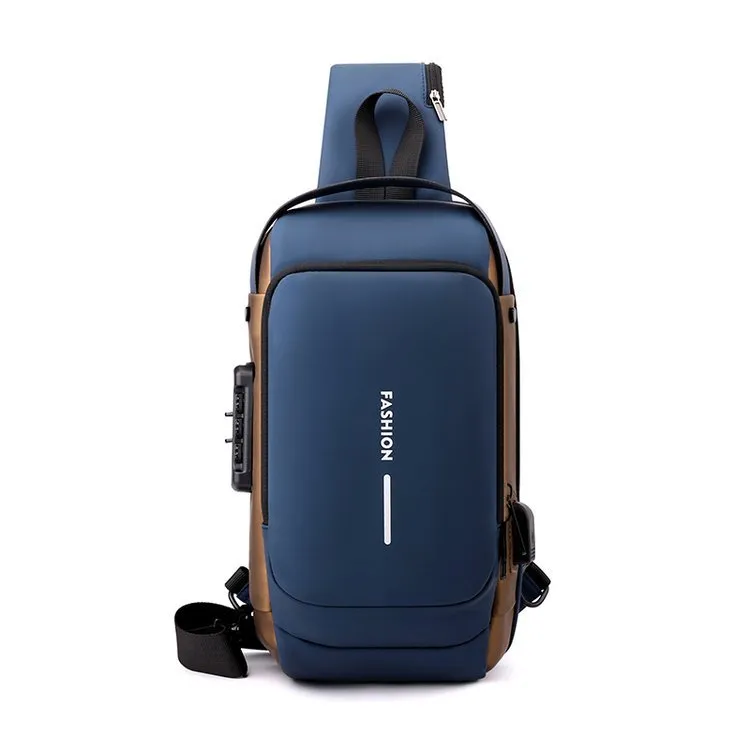 Men's Fashion New Charging Commuter Waterproof Men's Chest Bags