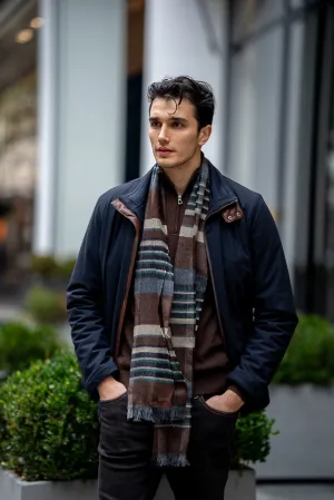 Men's Navy Blue Waterproof Coat SC-238