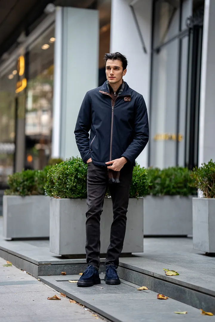 Men's Navy Blue Waterproof Coat SC-238