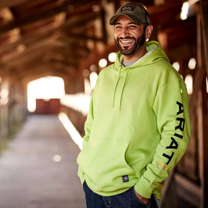Men's Rebar Graphic Hoodie - Lime Heather/Black - 10032994