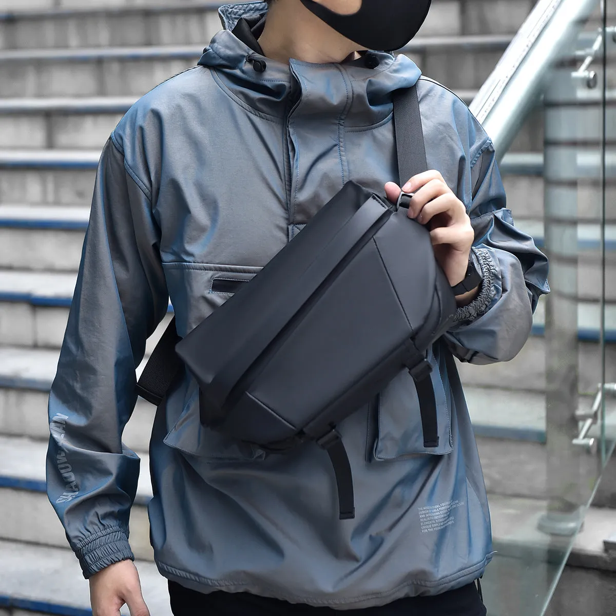 Men's Trendy Riding Fashion Commute Leisure Men's Chest Bags