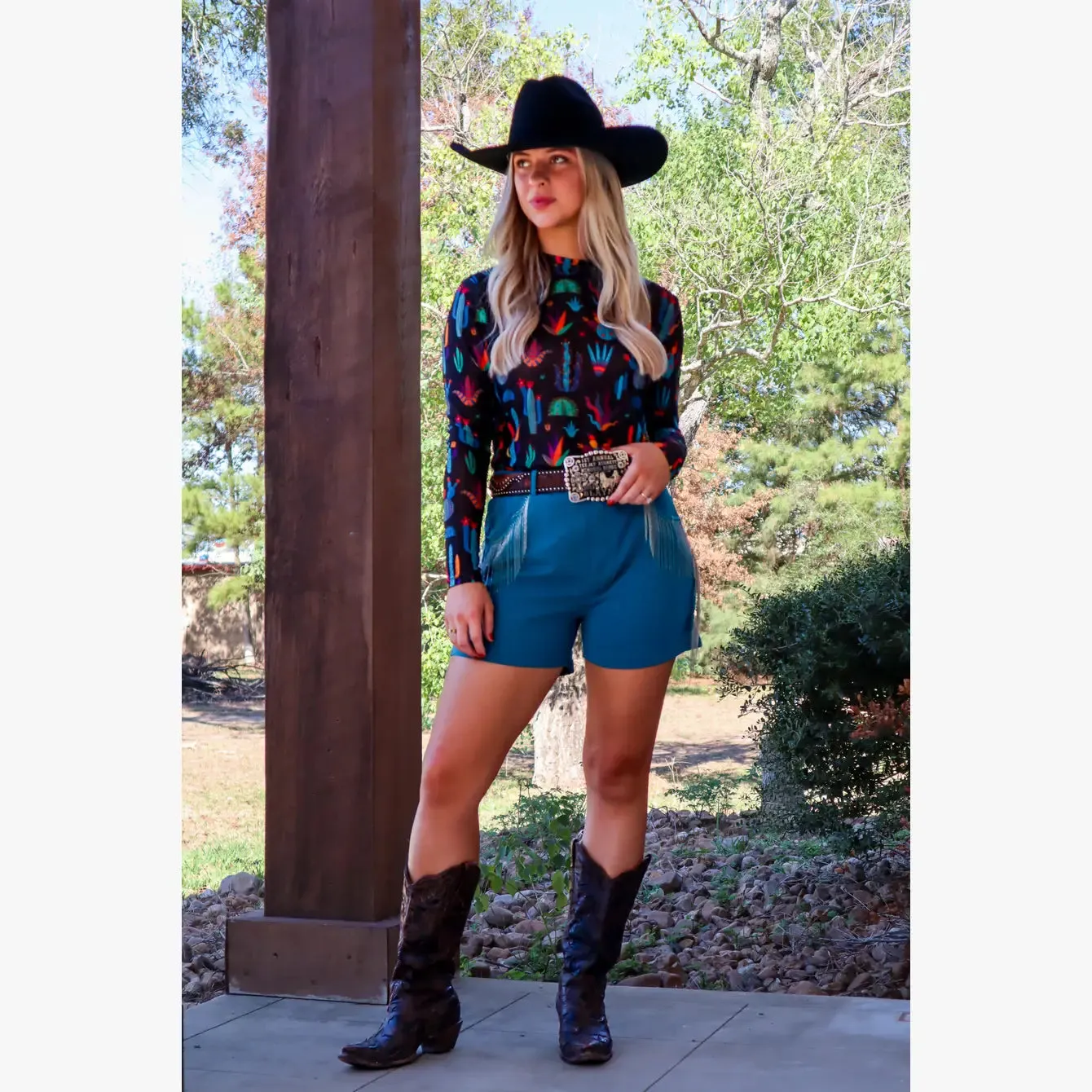 Mesh Top Long Sleeve - Prickley Pear | Stuffology Boutique