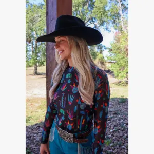 Mesh Top Long Sleeve - Prickley Pear | Stuffology Boutique