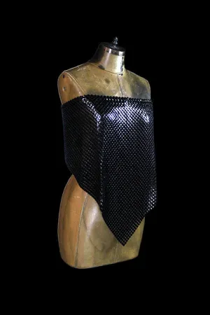 Metal Mesh Strapless Bandana Top