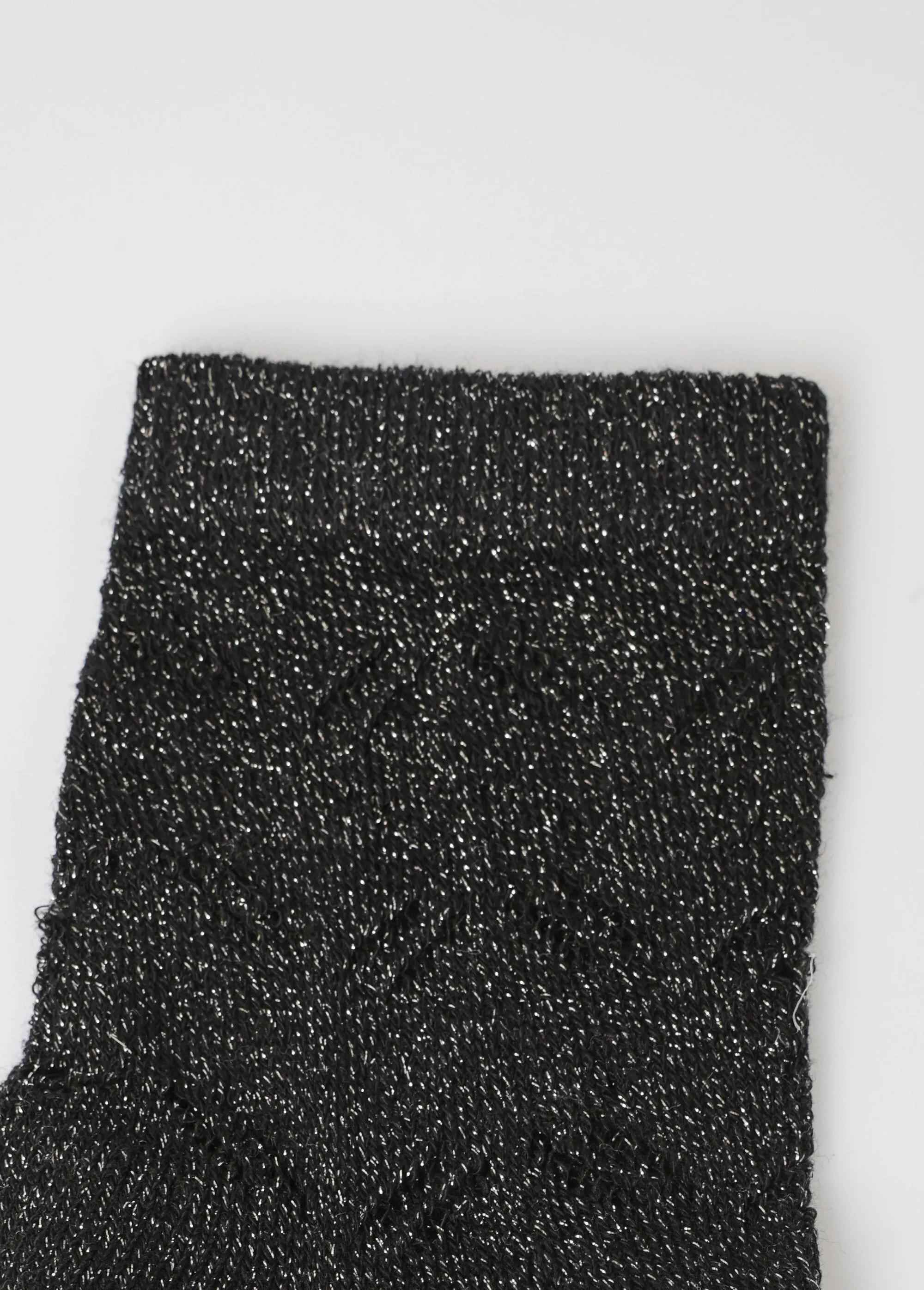 Metallic chevron openwork socks