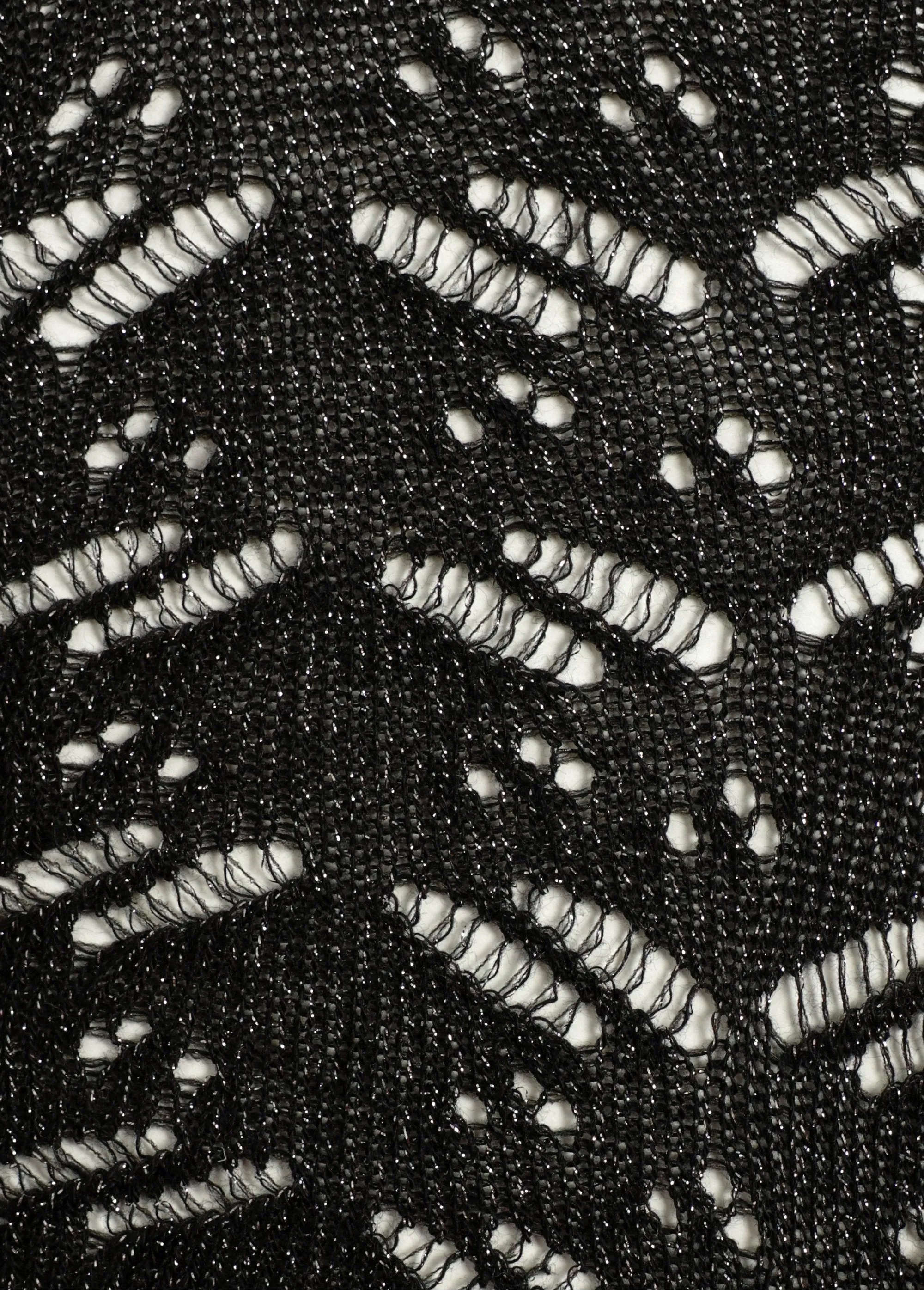 Metallic chevron openwork socks