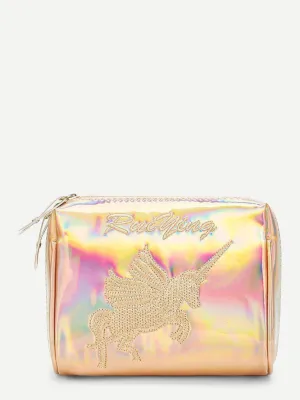 Metallic Makeup Bag