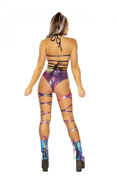 Metallic Wrap Short - Rainbow Reptile -