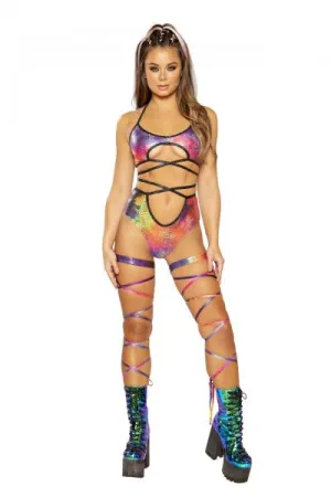 Metallic Wrap Short - Rainbow Reptile -
