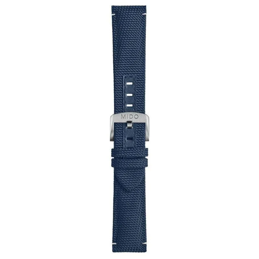 Mido Cinturino Ocean Star GMT watch and blue fabric M604017348