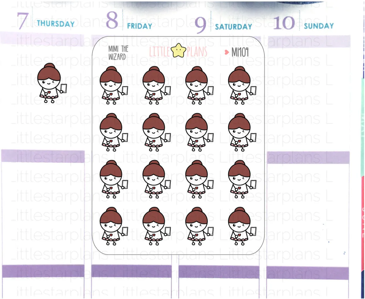 Mimi  - Cellphone, Phone Call Planner Stickers (MI104)