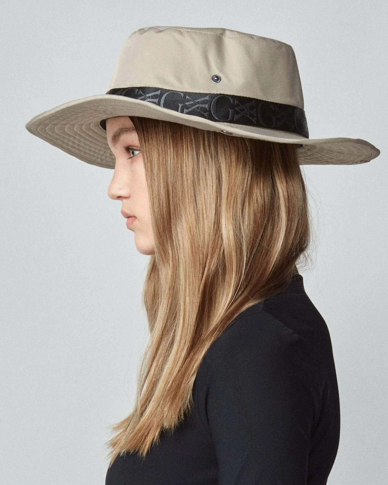 Monogram Hat Tan