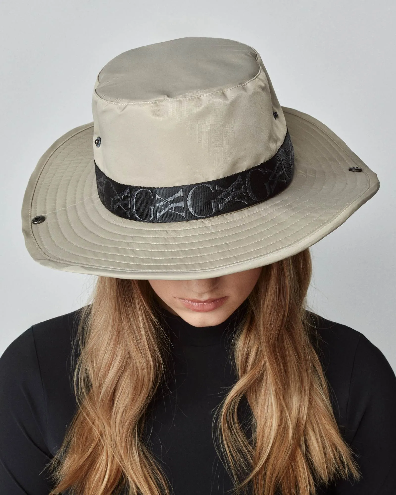 Monogram Hat Tan