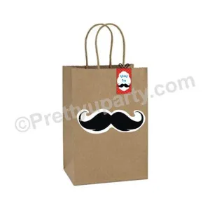 Moustache Theme Gift Bags - Pack of 10