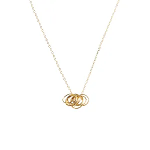 Multi Circle 14k Gold Fill Pendant Necklace