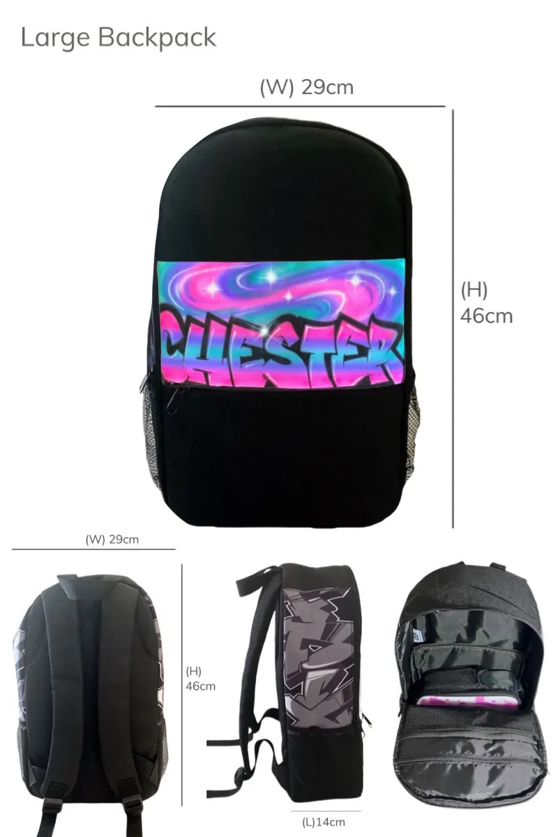 Multi Colour Graffiti Backpack (12)