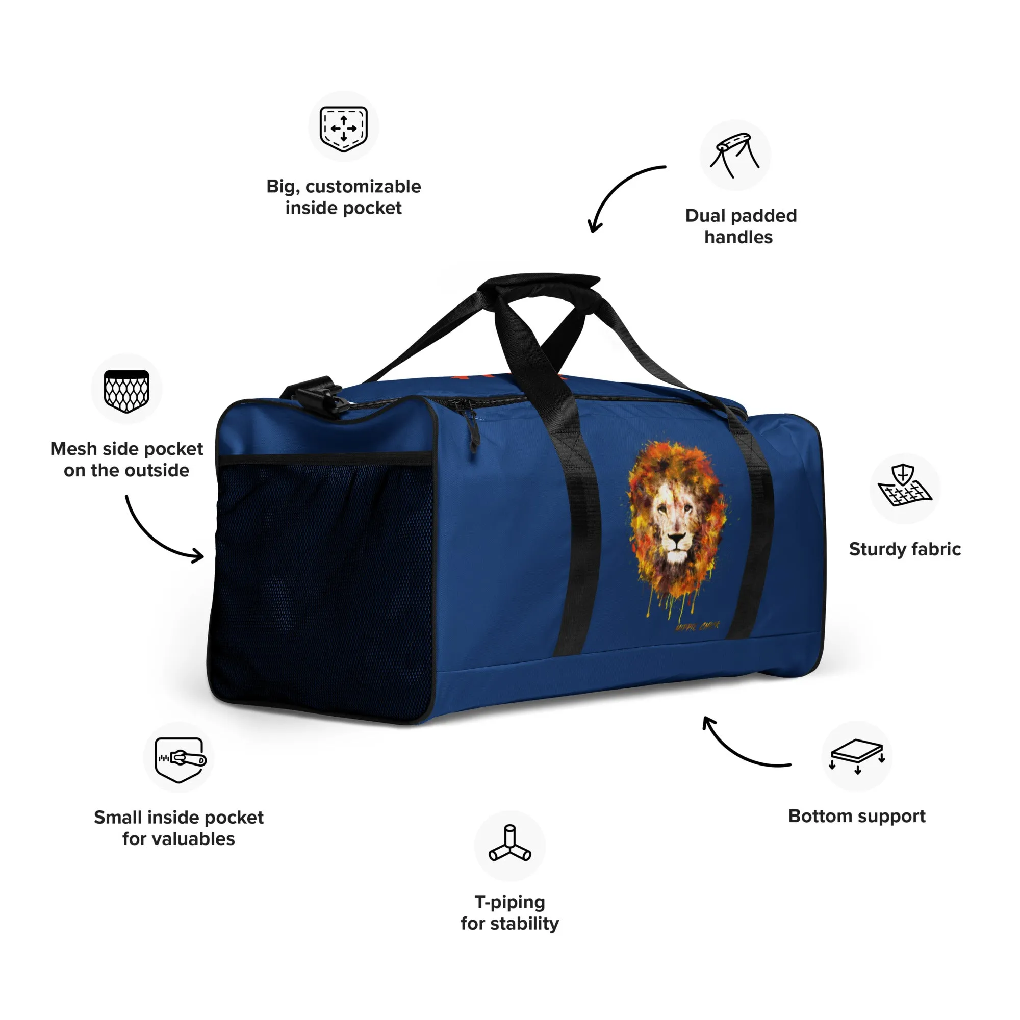 Navy Duffle Bag - OG Hippie Chick