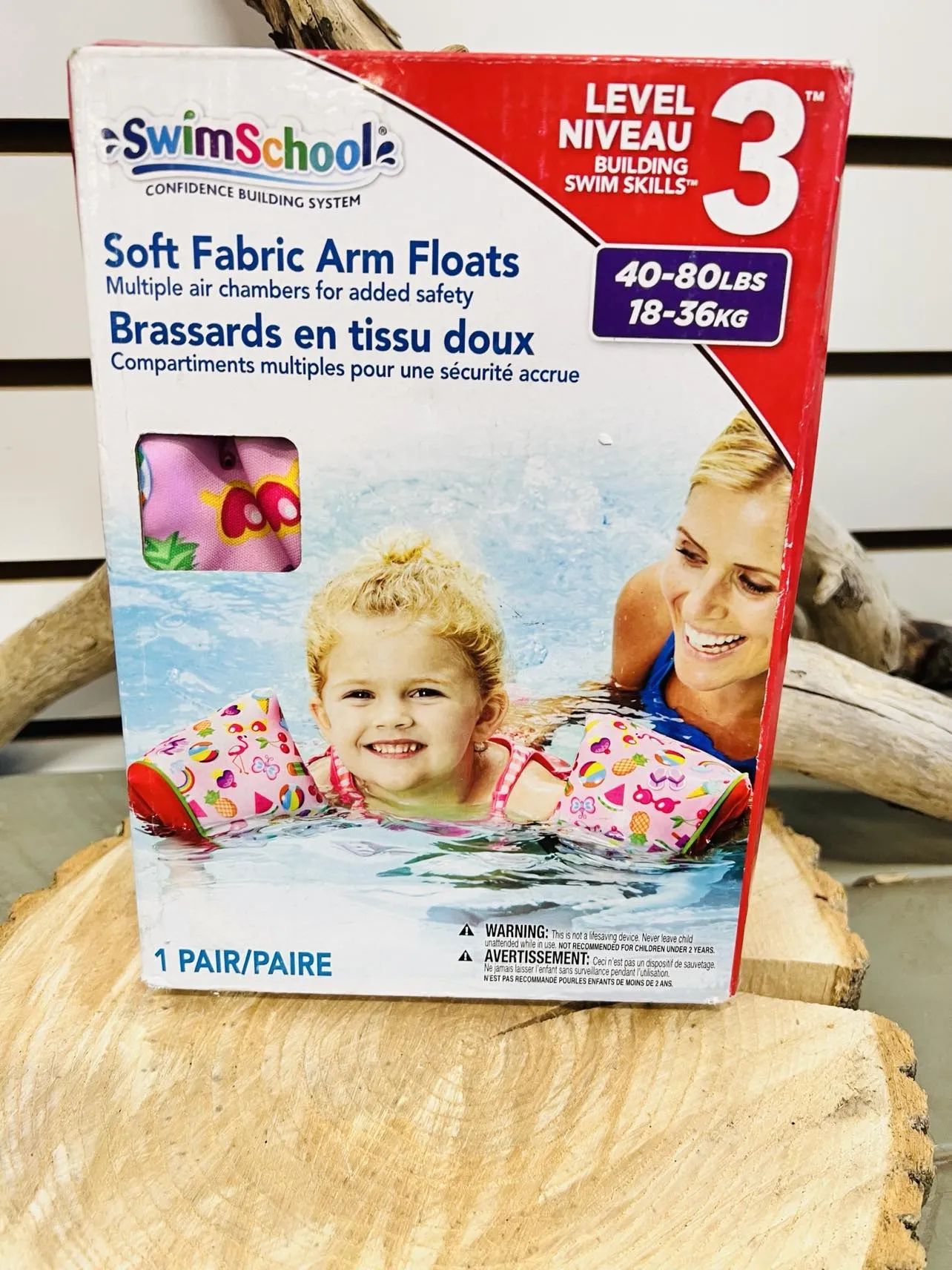 NEW Deluxe Fabric Swim Arm Bands - Medium / Large, 40-80 lbs