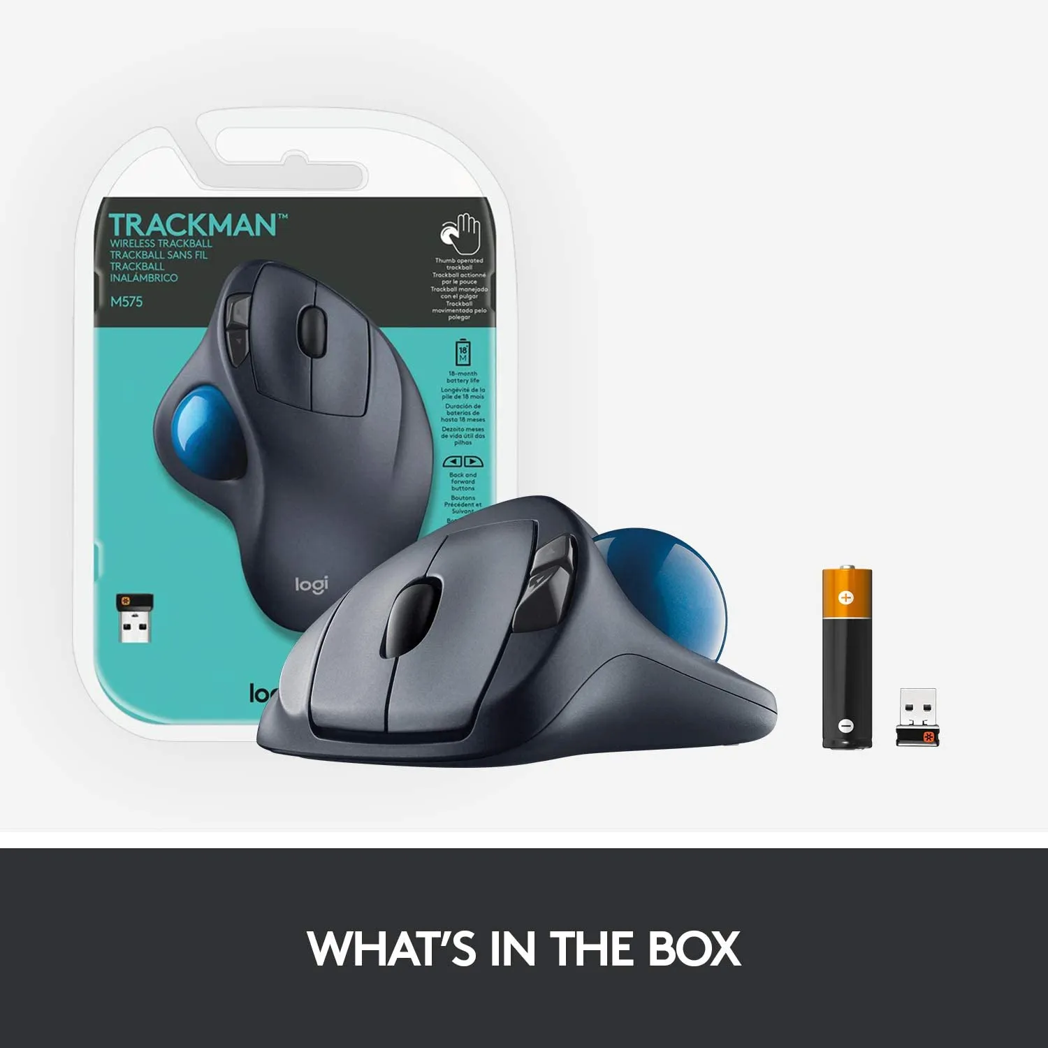 New Logitech M570 Wireless Trackball, #1 Leader in Trackballs worldwide! 18 Month Battery Included!