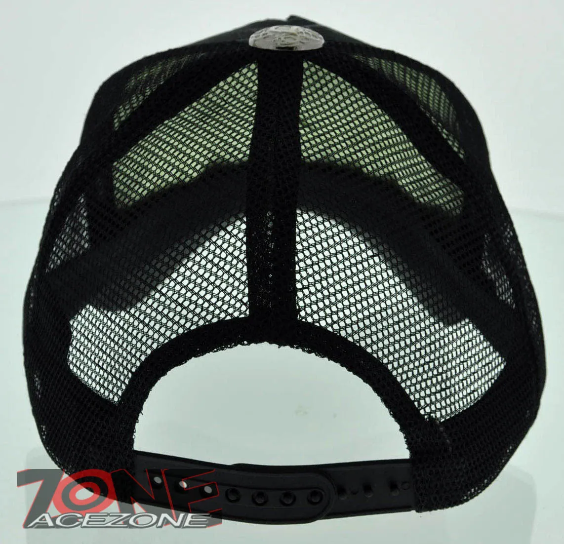 NEW! MESH HOWD FLEUR DE LIS STONE BALL CAP HAT BLACK
