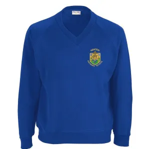 Newton Primary V Neck Sweatshirt Royal (Special Order - 3 Week Delivery)