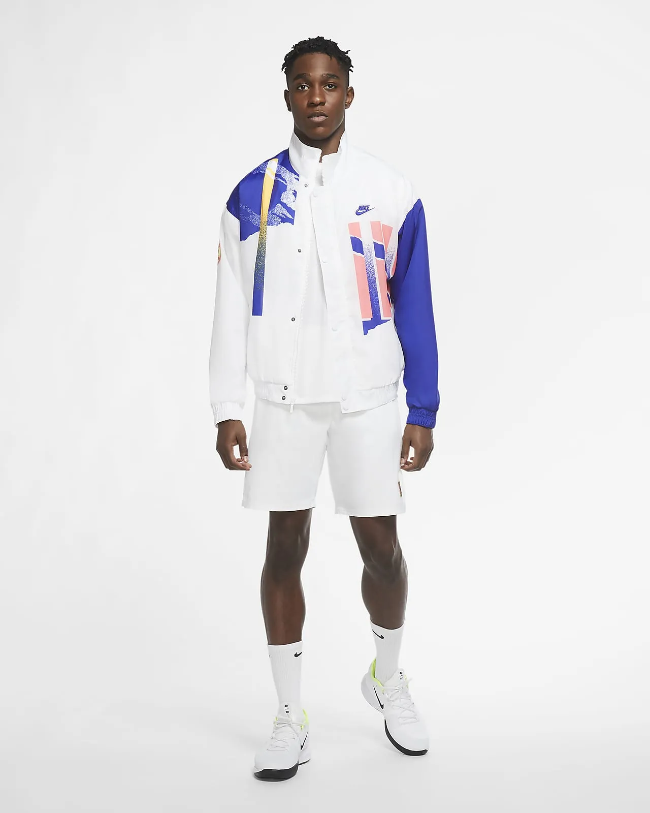 Nike Men's Challenge Court Jacket (White/Ultramarine/Solar Red/Ultramarine)