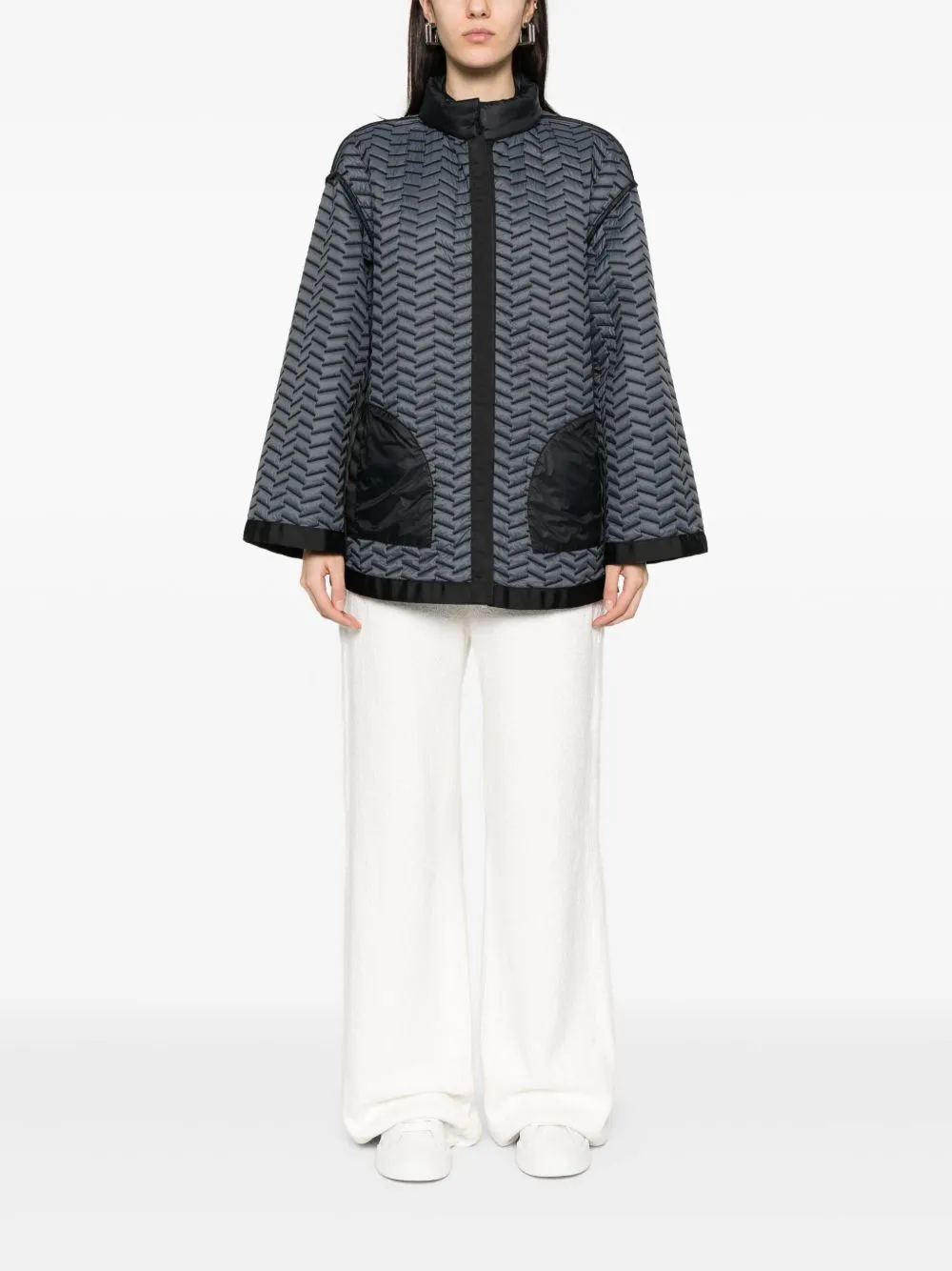 Nylon blouson jacket