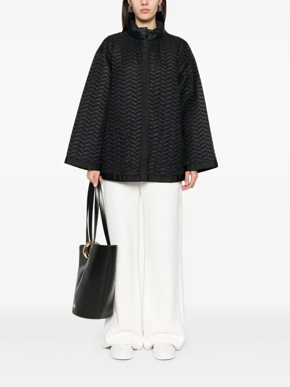 Nylon blouson jacket