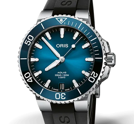 Oris Aquis Date Calibre 400 Watch with Black Strap, 41.50mm