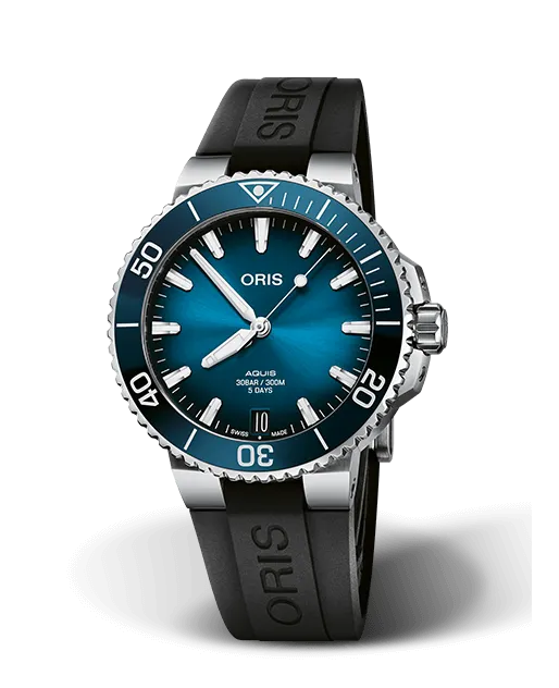 Oris Aquis Date Calibre 400 Watch with Black Strap, 41.50mm