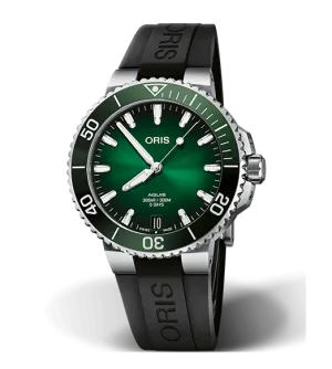 Oris Aquis Date Calibre 400 Watch with Green Dial, 41.50mm