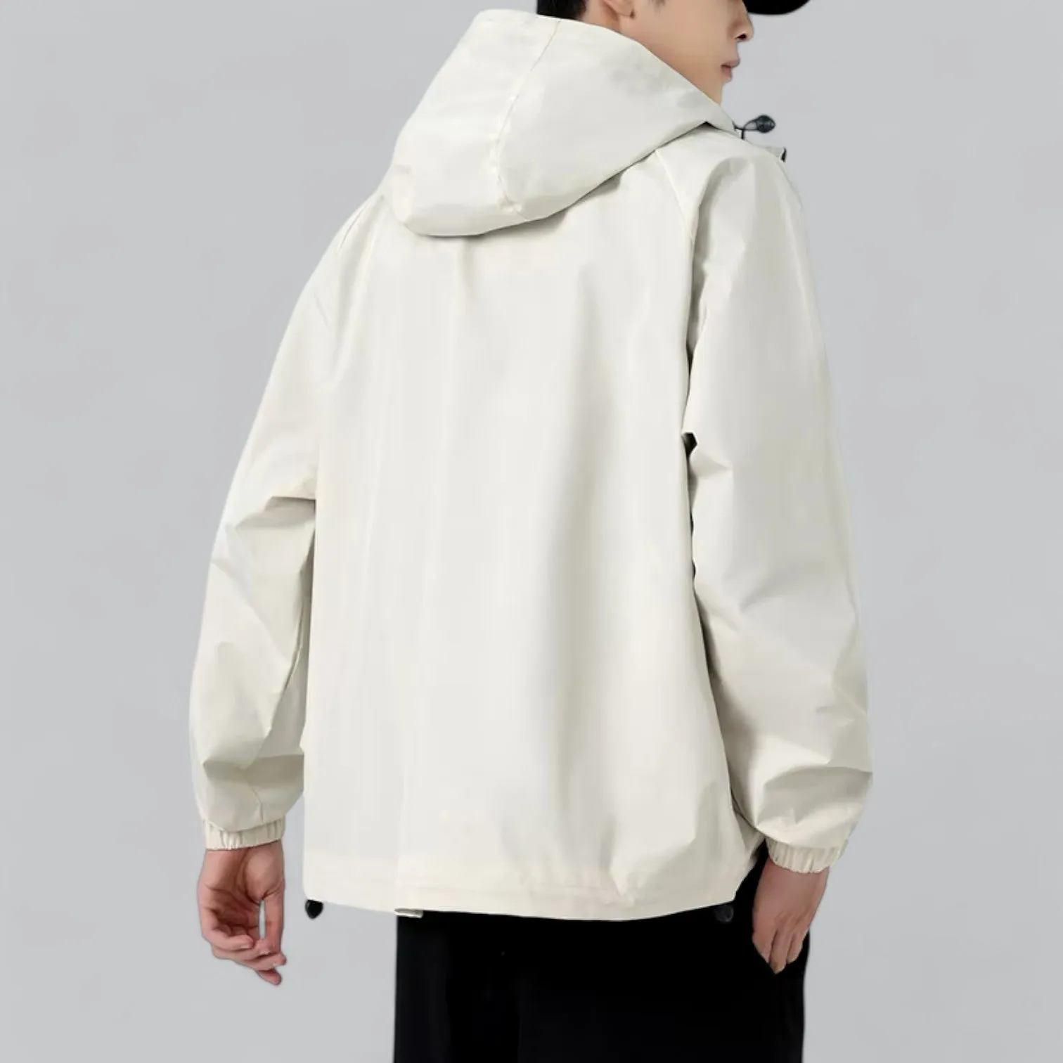 Oversized Waterproof Windbreaker Jacket | Lightweight, Breathable, Adjustable Hood & Packable Design