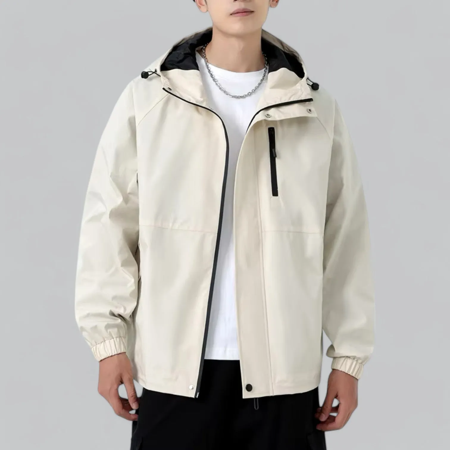 Oversized Waterproof Windbreaker Jacket | Lightweight, Breathable, Adjustable Hood & Packable Design