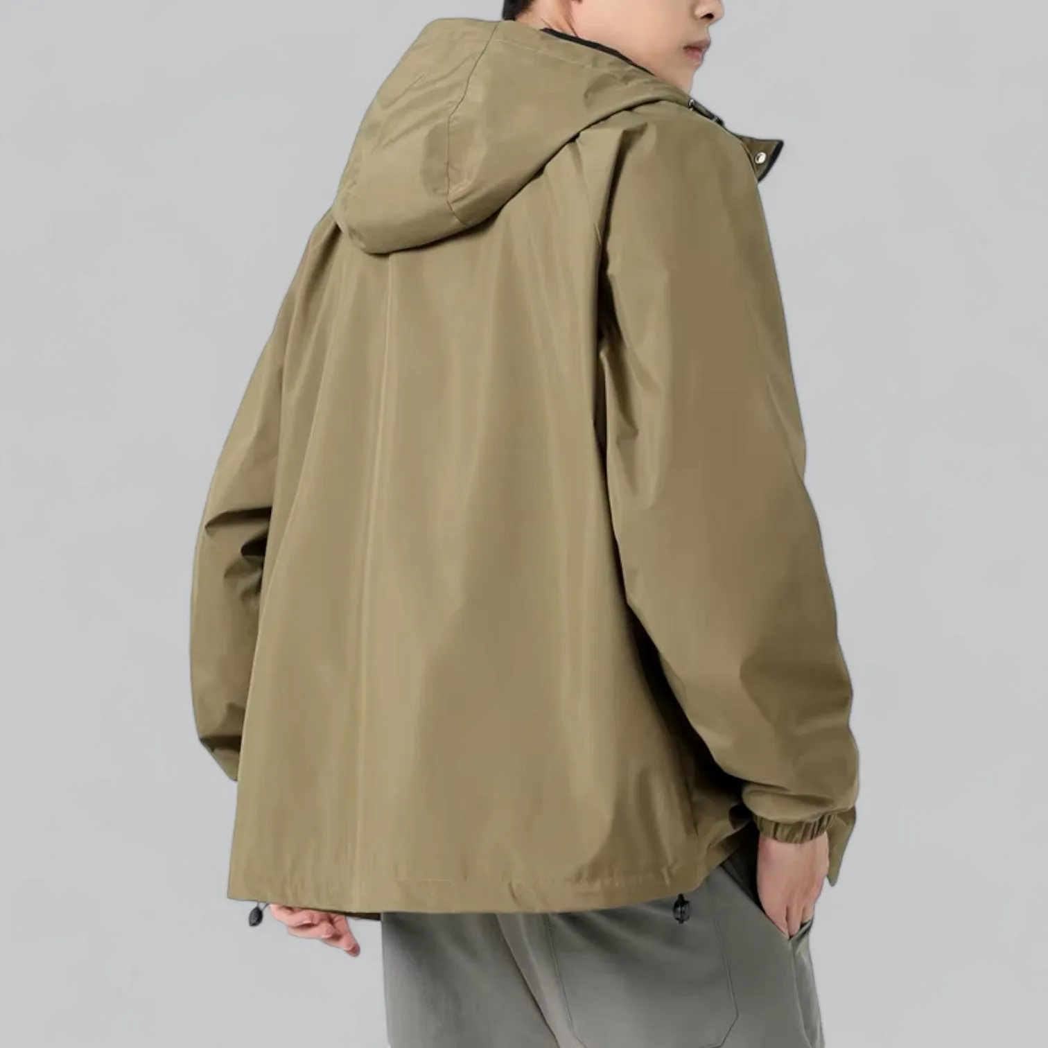 Oversized Waterproof Windbreaker Jacket | Lightweight, Breathable, Adjustable Hood & Packable Design