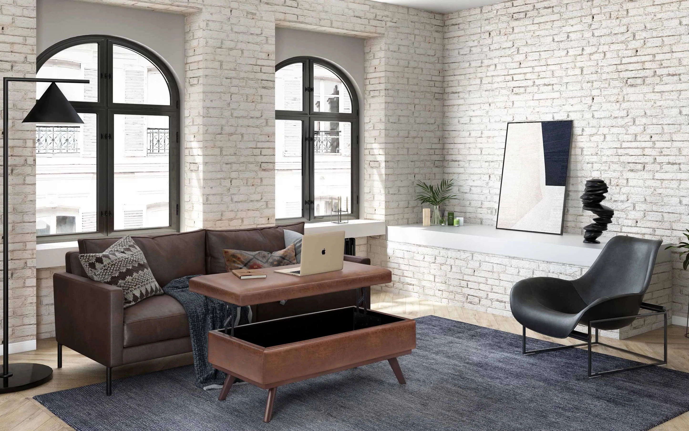 Owen Lift Top Large Coffee Table Storage Ottoman