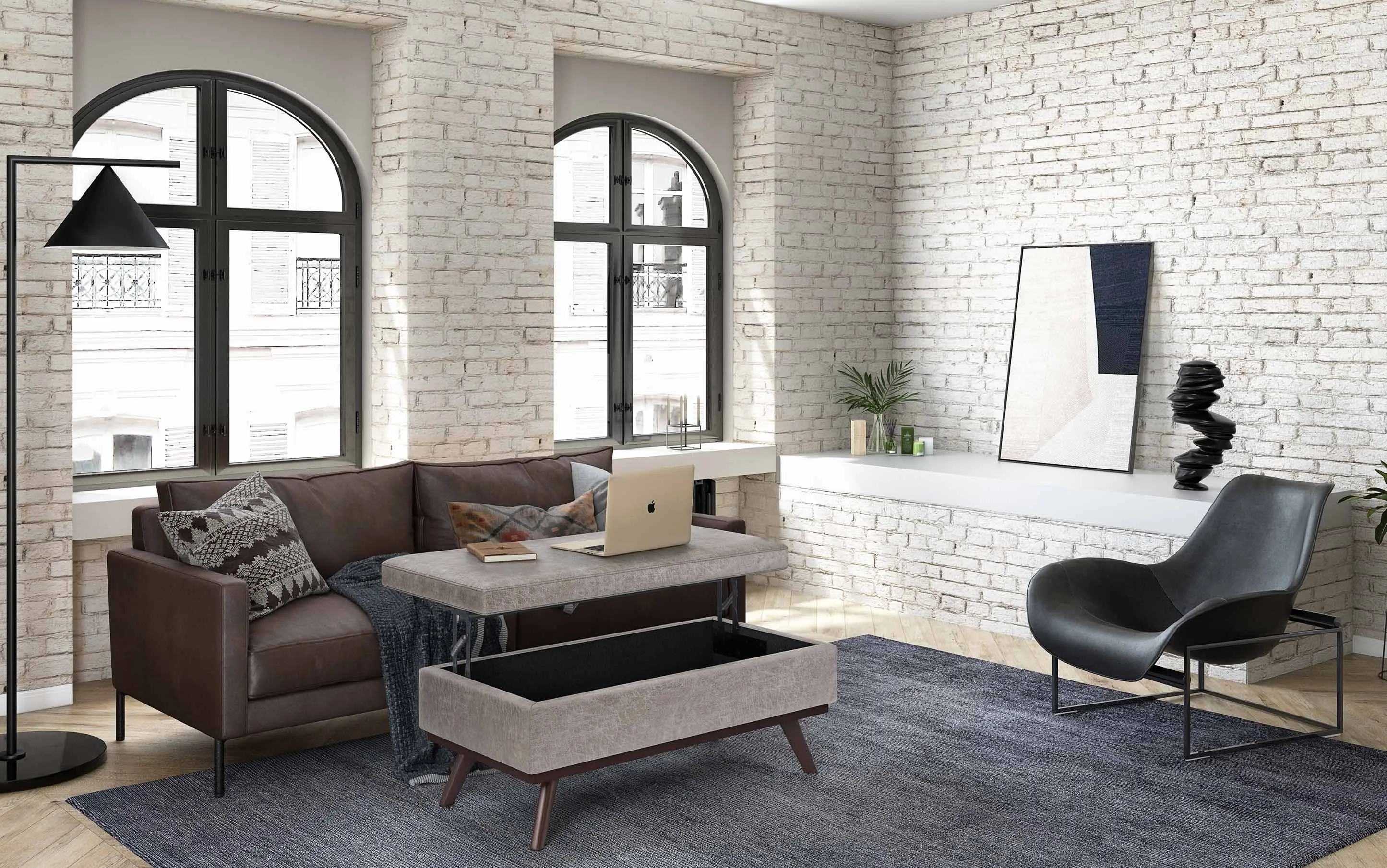 Owen Lift Top Large Coffee Table Storage Ottoman