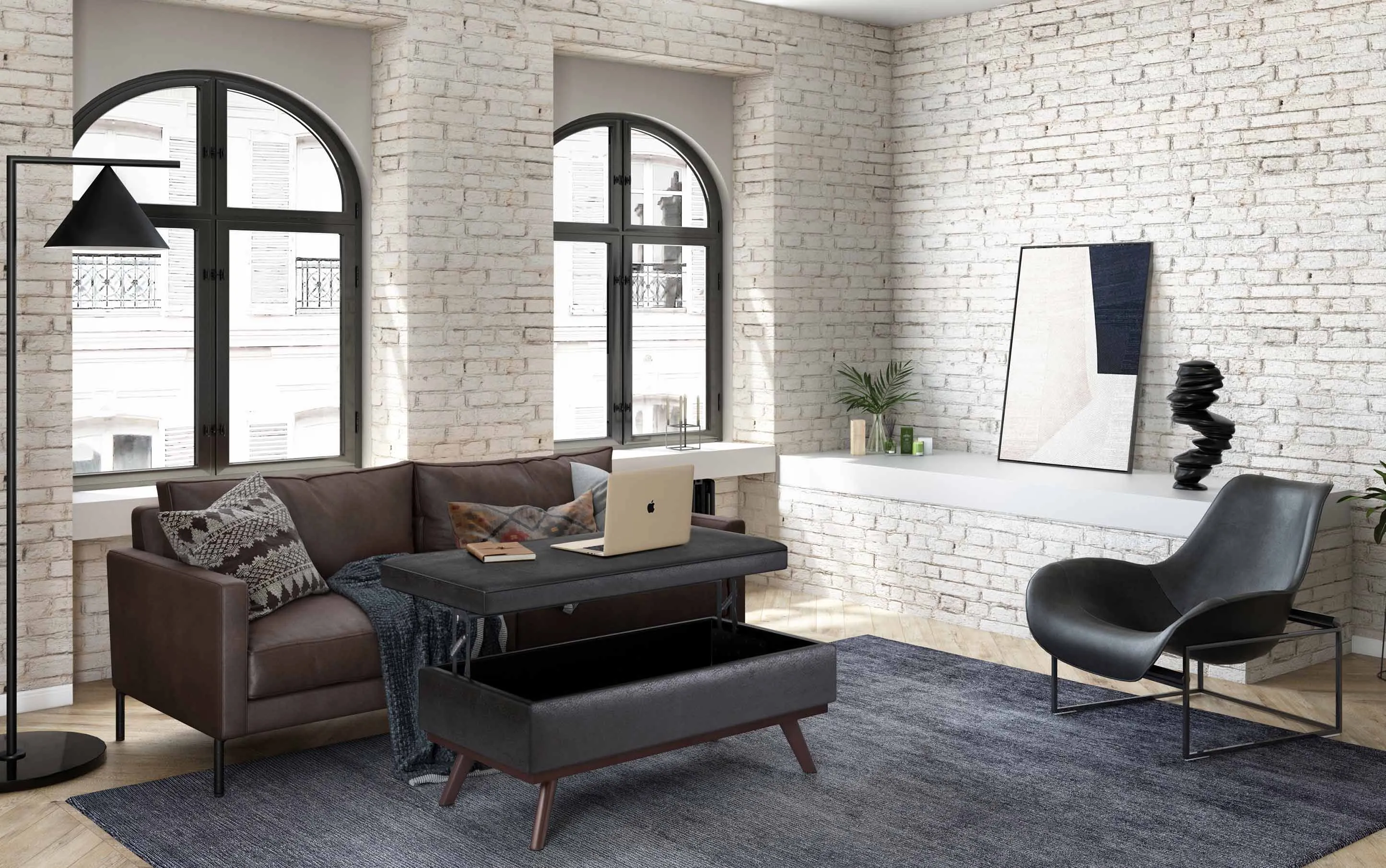 Owen Lift Top Large Coffee Table Storage Ottoman