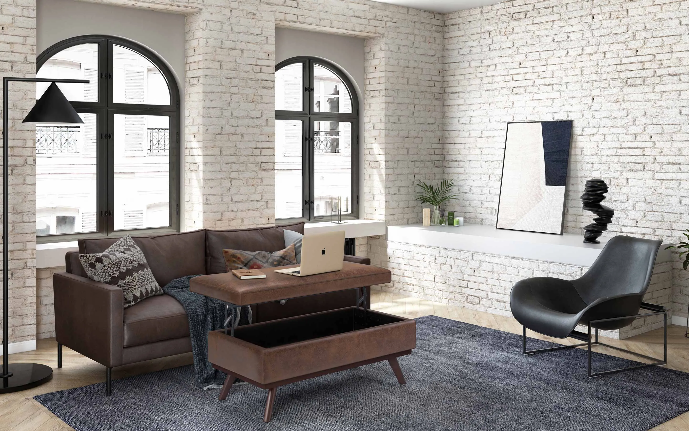 Owen Lift Top Large Coffee Table Storage Ottoman