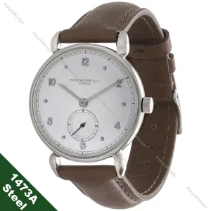 Patek Philippe 1473A Vintage Stainless Steel Calatrava Watch Tear Drop Lugs, Circa 1941