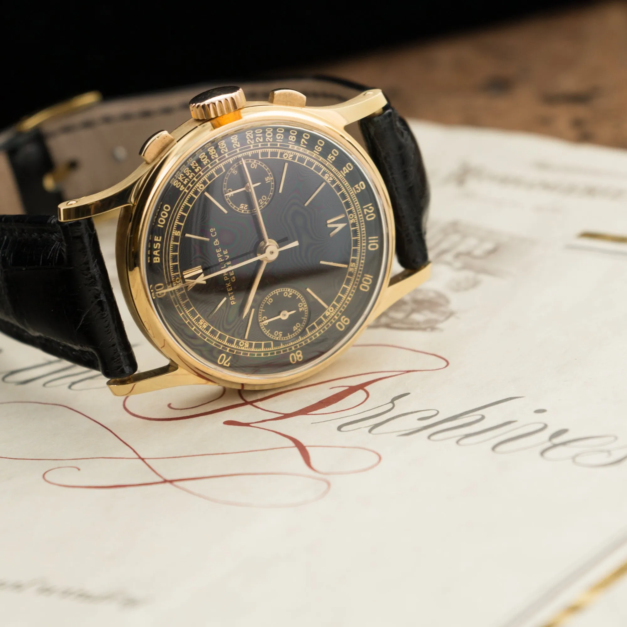 Patek Philippe Yellow Gold Chronograph Watch Ref. 130