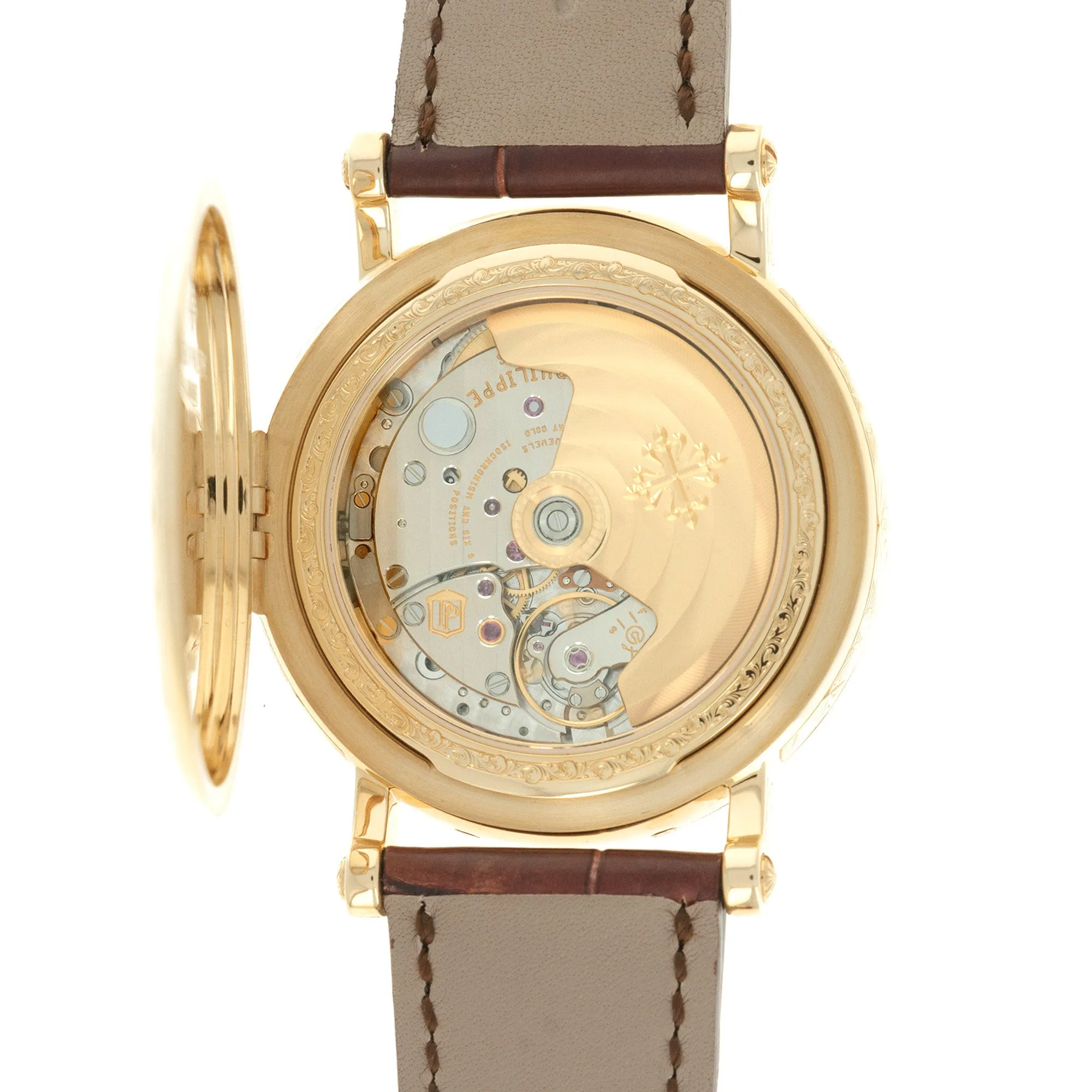 Patek Philippe Yellow Gold Perpetual Hand-Engraved Watch Ref. 5160