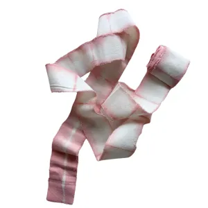 Peach Natural Dyed Cotton Ribbon-Pack of 6