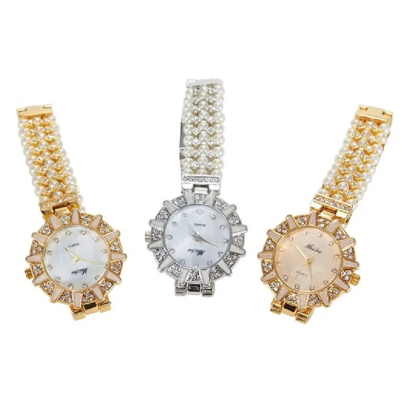 Pearl Strap With Diamond Women's Watch